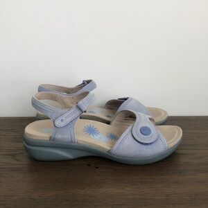 Dansko Women's Iris Sandals Blue and Grey Comfort Sandals Size 7